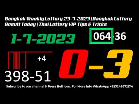 bangkok weekly result today live|Thailand Lotteries.